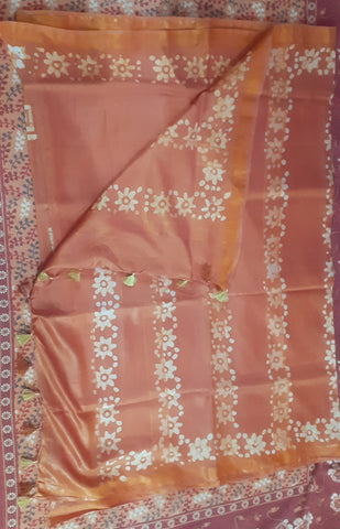 Soft silk fabric print saree