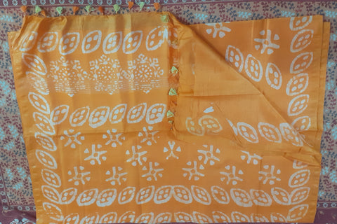 Soft silk fabric print saree