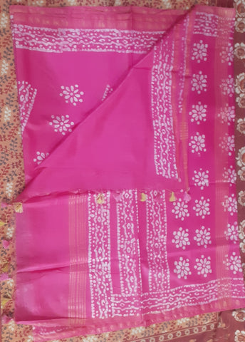 Soft silk fabric print saree