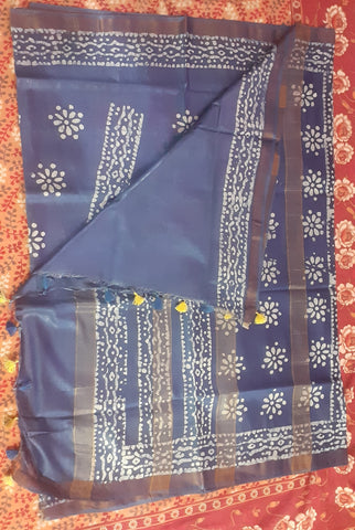 Soft silk fabric print saree