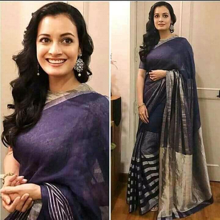 Linen saree silkzon.in