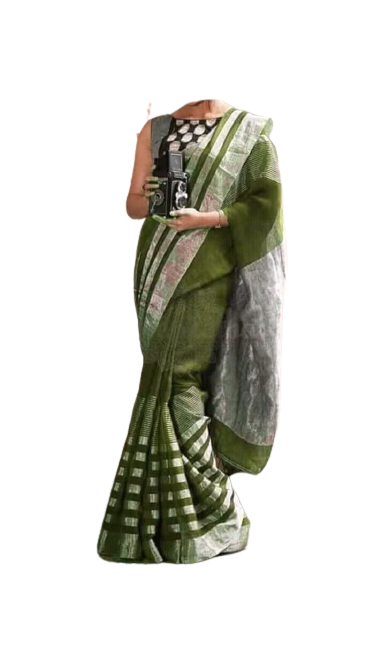 Linen saree silkzon.in