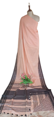 Linen temple saree SILK ZONE