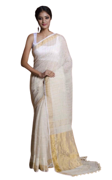 Linen saree SILK ZONE