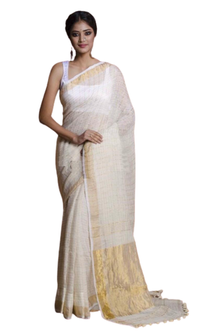 Linen saree SILK ZONE