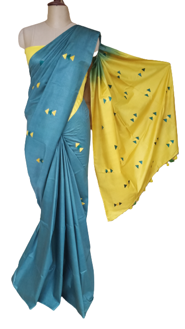 Soft silk embroidery saree SILK ZONE