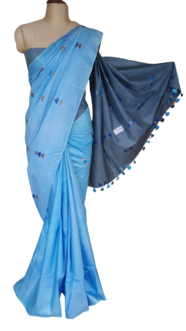 Soft silk embroidery saree SILK ZONE