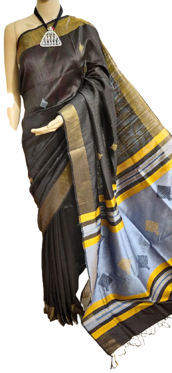 TUSSAR SILK PRINT SAREE