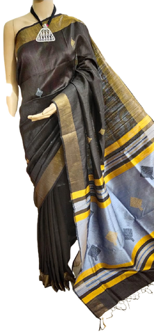 TUSSAR SILK PRINT SAREE