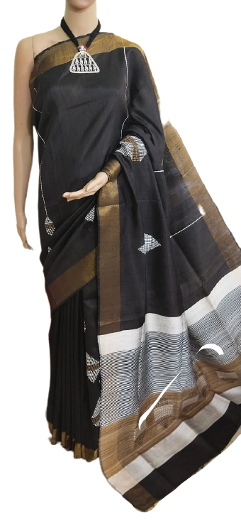 TUSSAR SILK PRINT SAREE