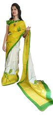 Pure Tussar Silk print saree