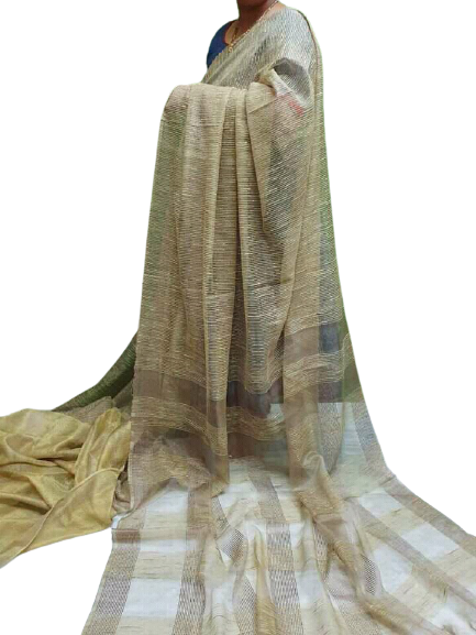 Orgenza jute  ghicha saree SILK ZONE