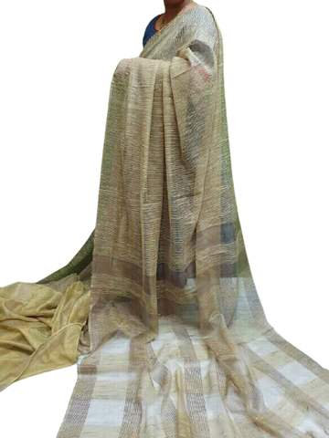 Orgenza jute  ghicha saree SILK ZONE