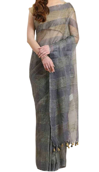 Orgenza jute ghicha saree SILK ZONE