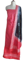 Soft silk hand print suit SILK ZONE