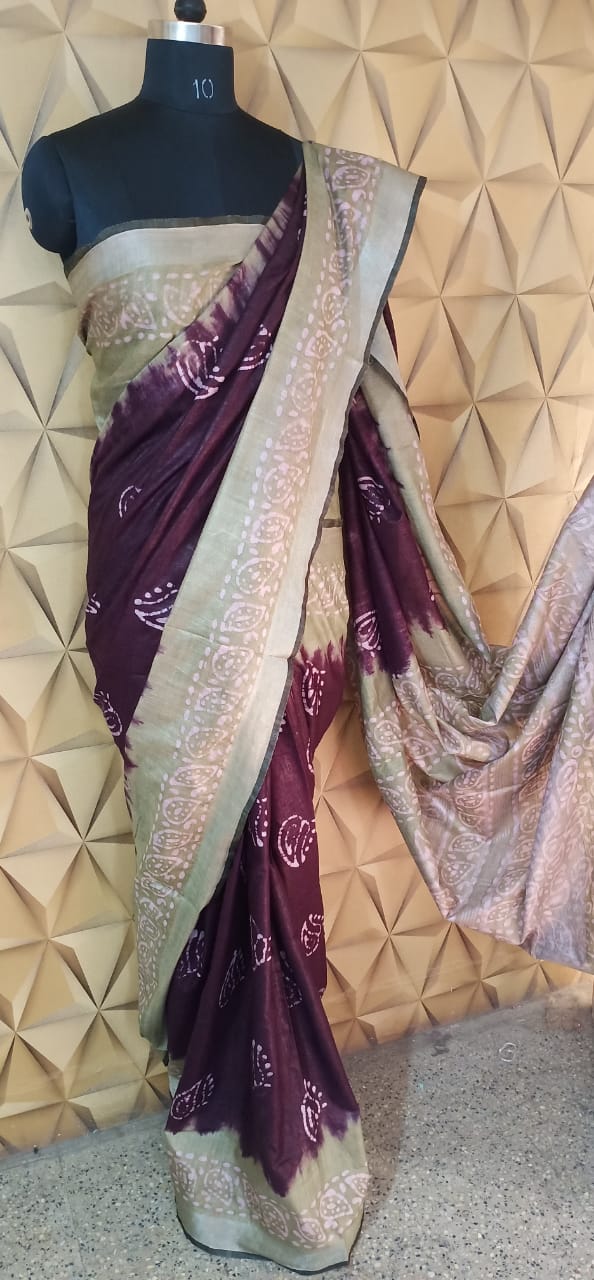 Batik print saree SILK ZONE