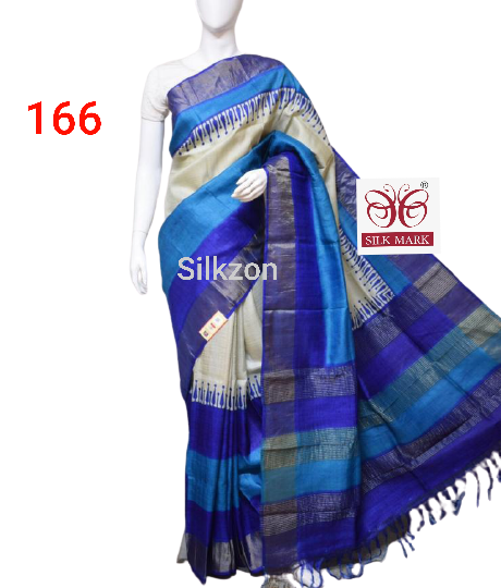 Pure Tussar Silk print saree