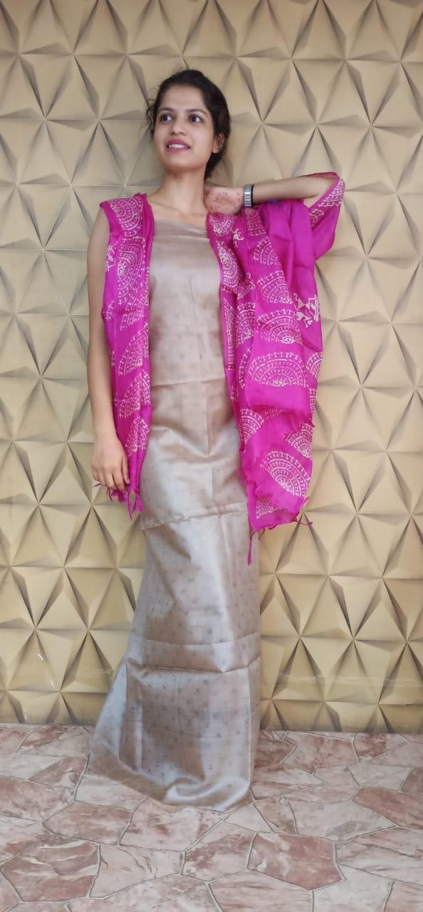 Tussar silk dupatta silkzon.in