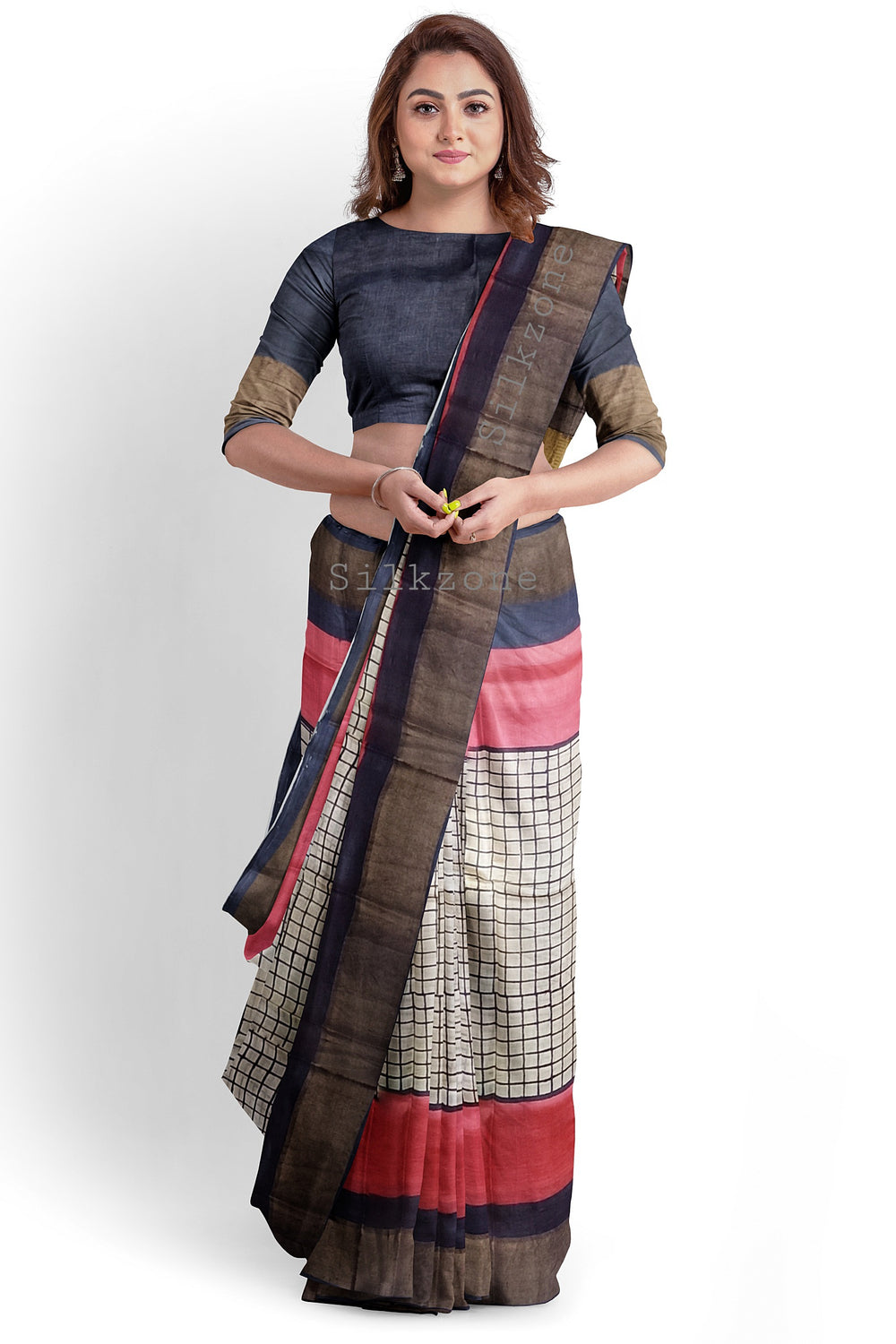 Pure Tussar Silk print saree