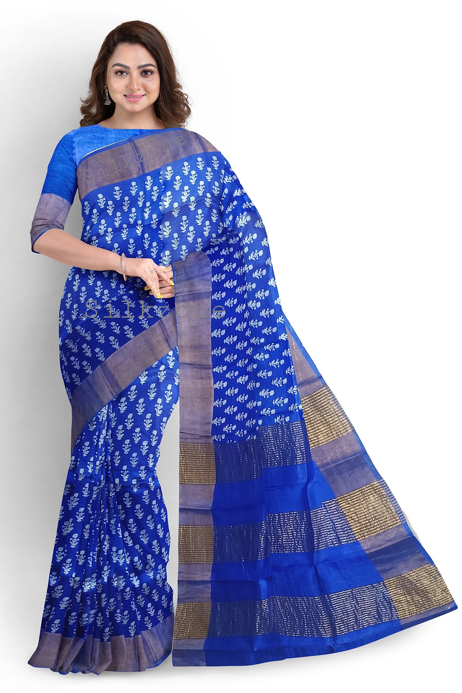 Pure Tussar Silk print saree