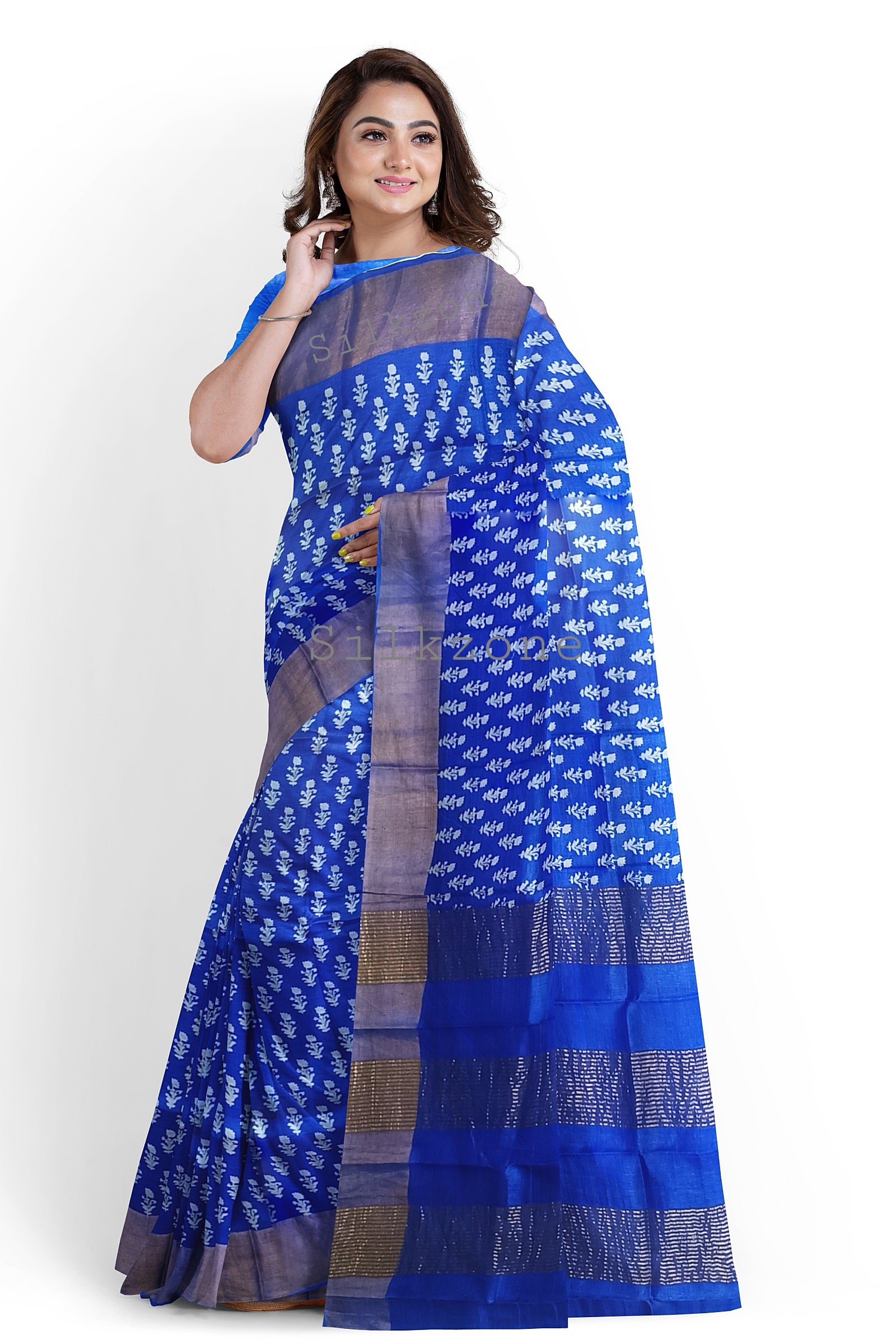 Pure Tussar Silk print saree