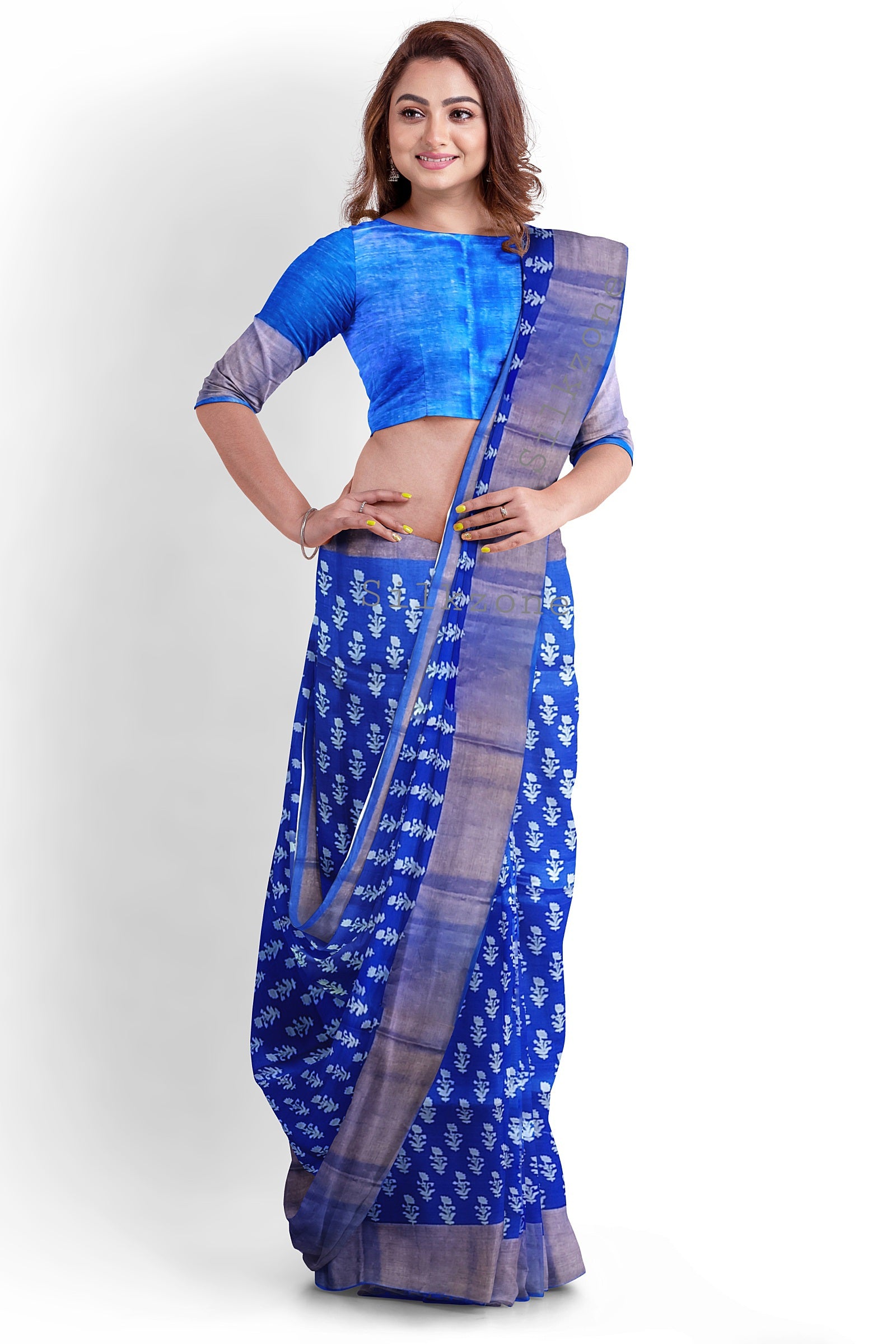 Pure Tussar Silk print saree