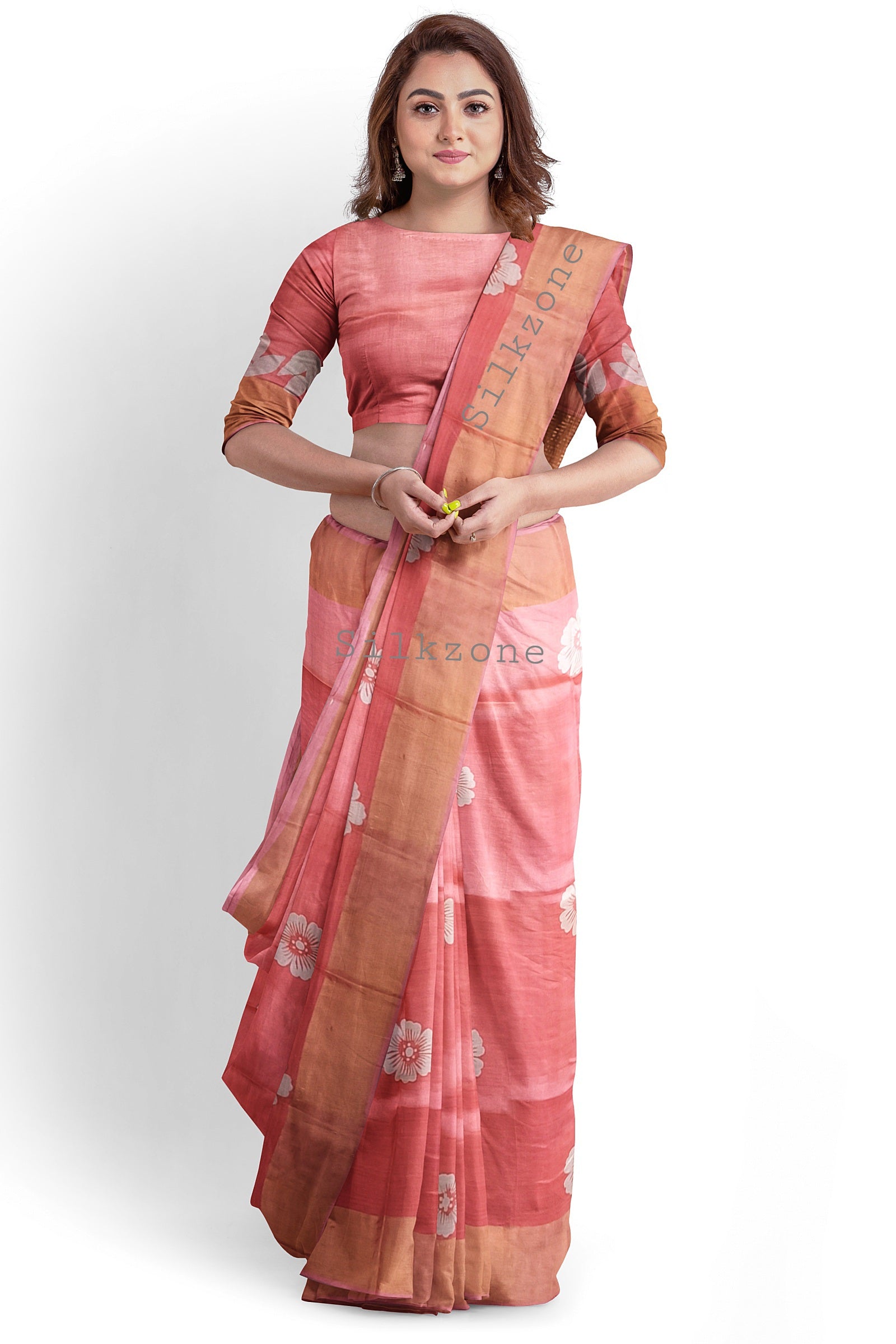 Pure Tussar Silk print saree