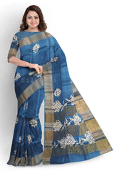 Pure Tussar Silk print saree
