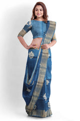 Pure Tussar Silk print saree