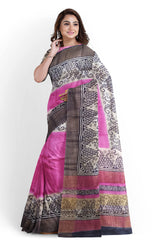Pure Tussar Silk print saree