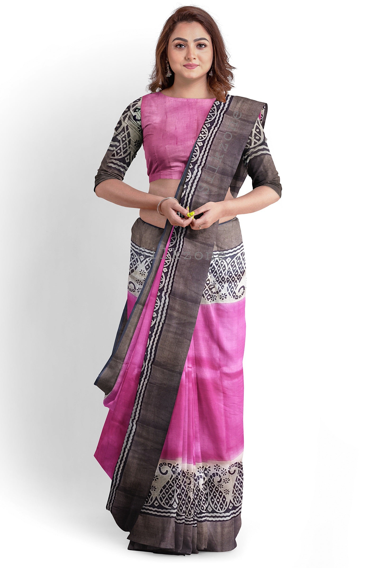 Pure Tussar Silk print saree