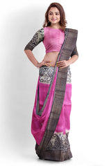 Pure Tussar Silk print saree