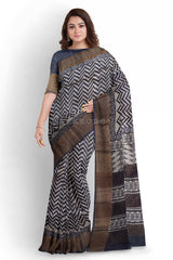Pure Tussar Silk print saree