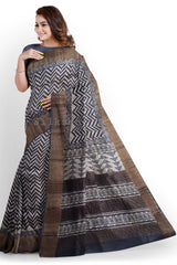 Pure Tussar Silk print saree