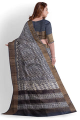 Pure Tussar Silk print saree