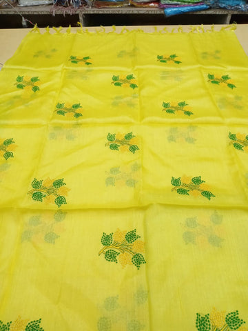 Tussar silk embroidery dupatta