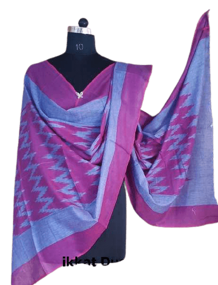 cotton ikkat dupatta silkzon.in