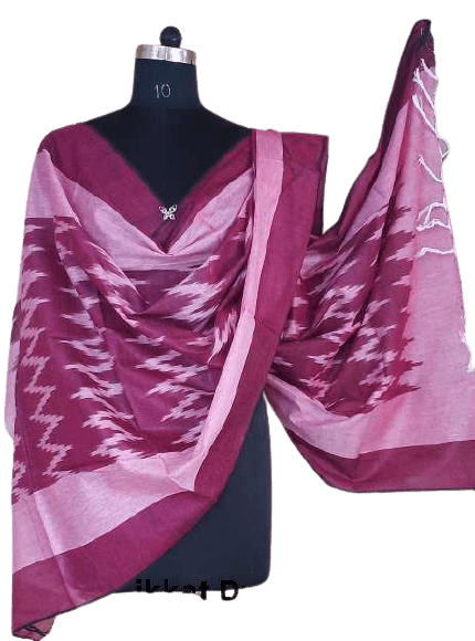 cotton ikkat dupatta silkzon.in