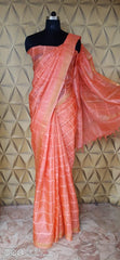 Tussar silk check saree silkzon.in