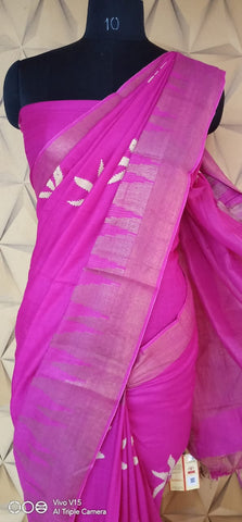 Silk munga print saree silkzon.in