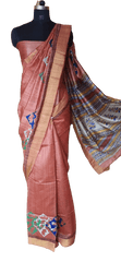 Pure Tussar Silk print saree