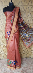 Pure Tussar Silk print saree