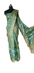 Pure Tussar Silk print saree