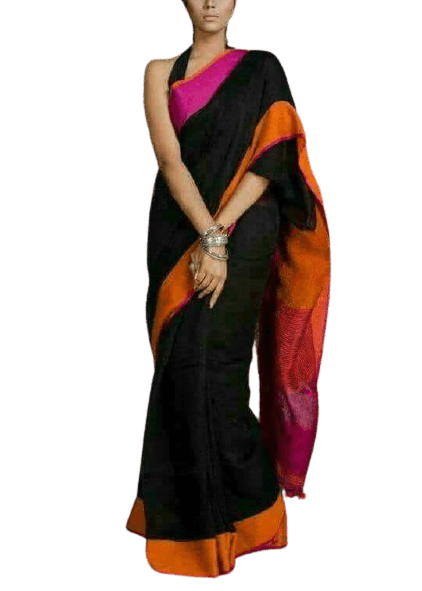 Linen plain saree silkzon.in