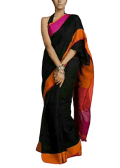 Linen plain saree silkzon.in