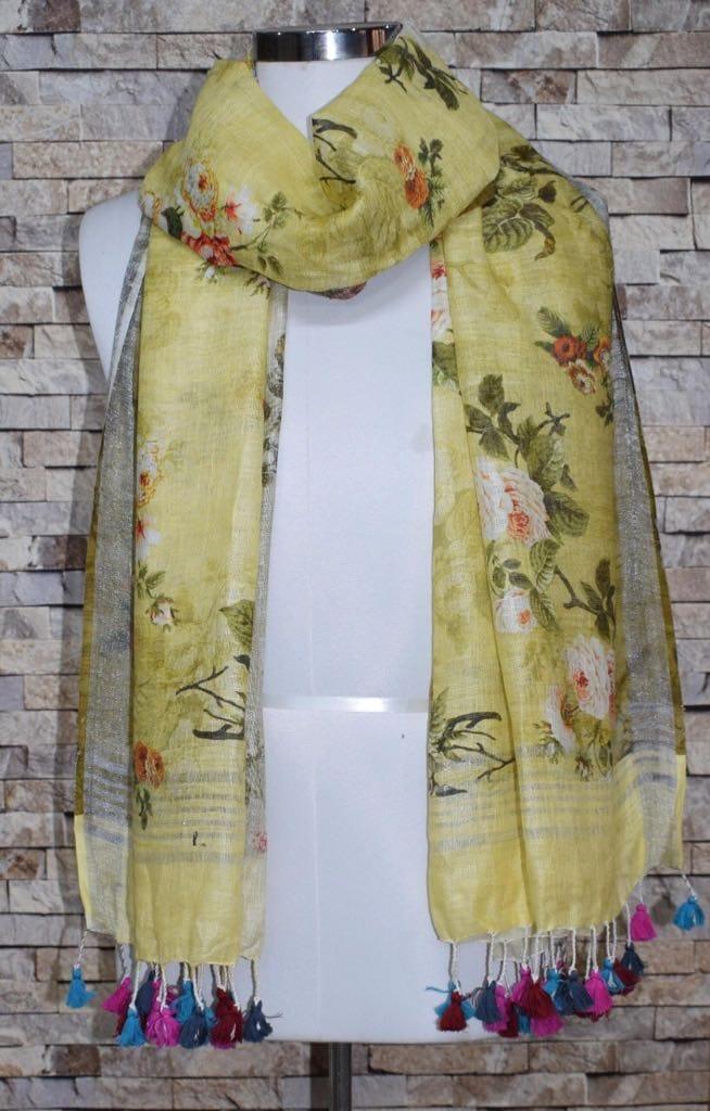 Linen digital printdupatta silkzon.in
