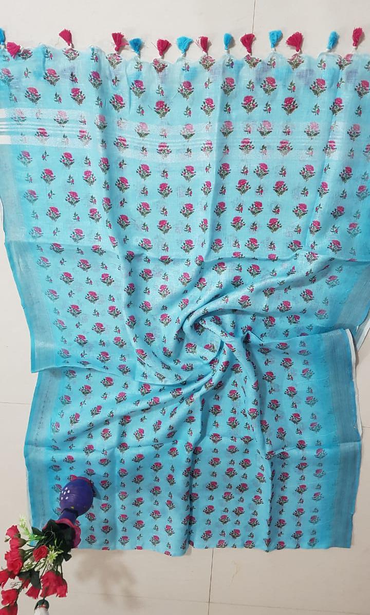 Linen digital printdupatta silkzon.in