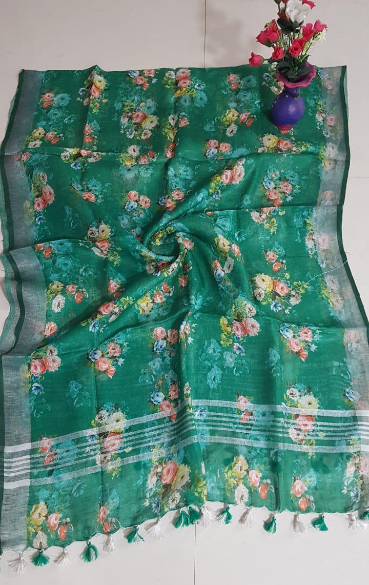 Linen digital printdupatta silkzon.in