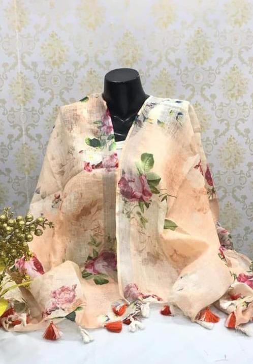 Linen digital print dupatta silkzon.in