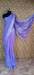 Linen plain saree silkzon.in
